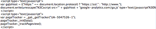 Google Analytics Code