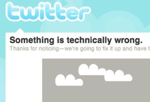 Expect to see this screen from time to time. Right now, Twitter is struggling on the back-end to meet unexpectedly huge demand.