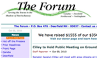 “I daresay Forum readers are better educated than the average readers of the state’s larger newspapers regarding the workings of the state legislature and the state’s Executive Council.” - Tom St. Martin Forum reader