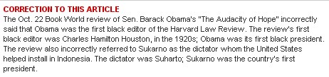 Washington Post correction